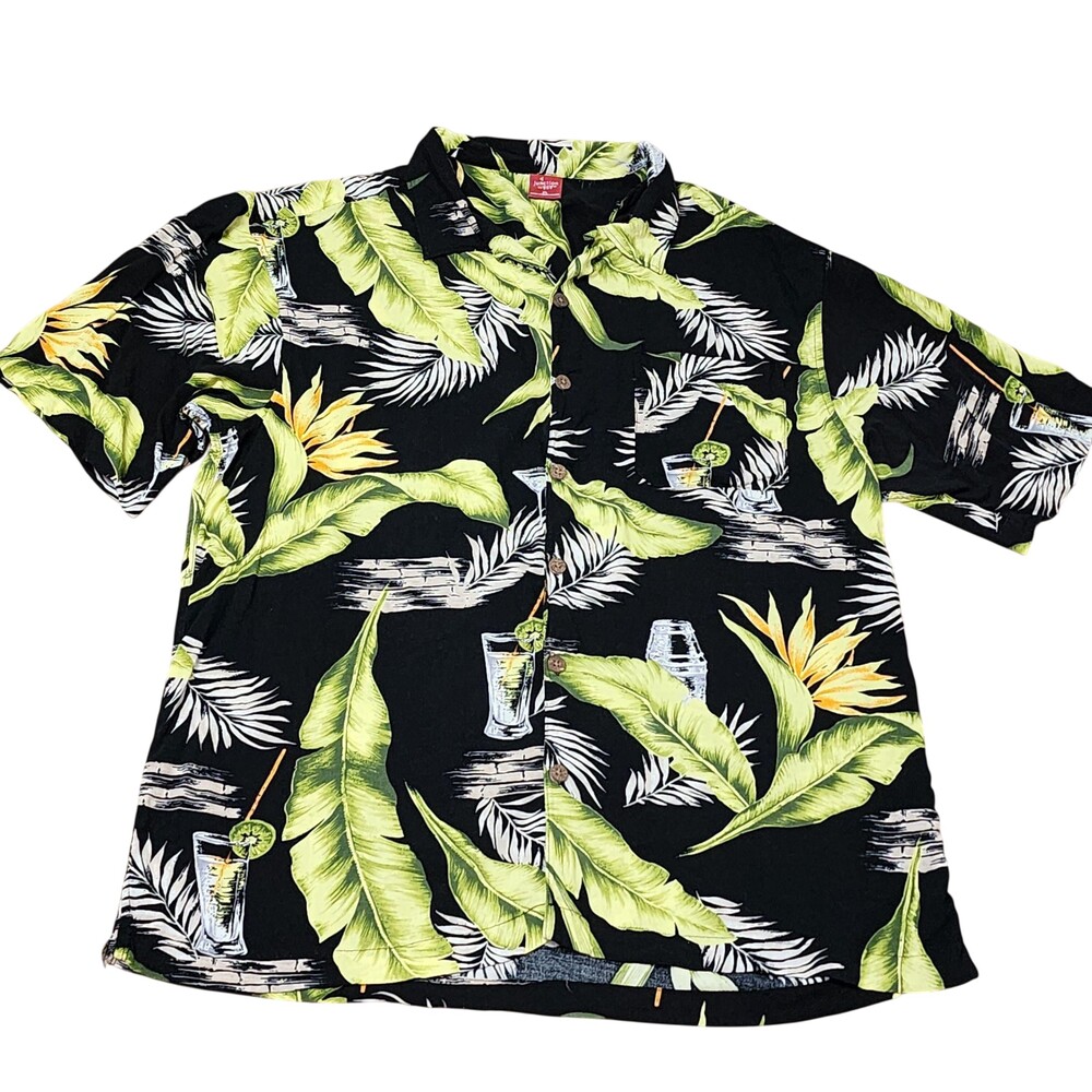 Junction West Shirt Mens XL Multicolor Hawaiian Tropical Rayon Short Sleeve